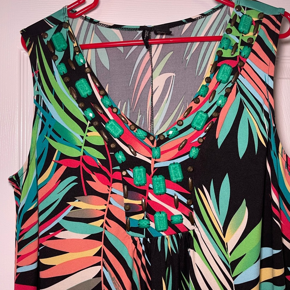 Tropical New Directions Woman maxi dress size 1X - Picture 5 of 7